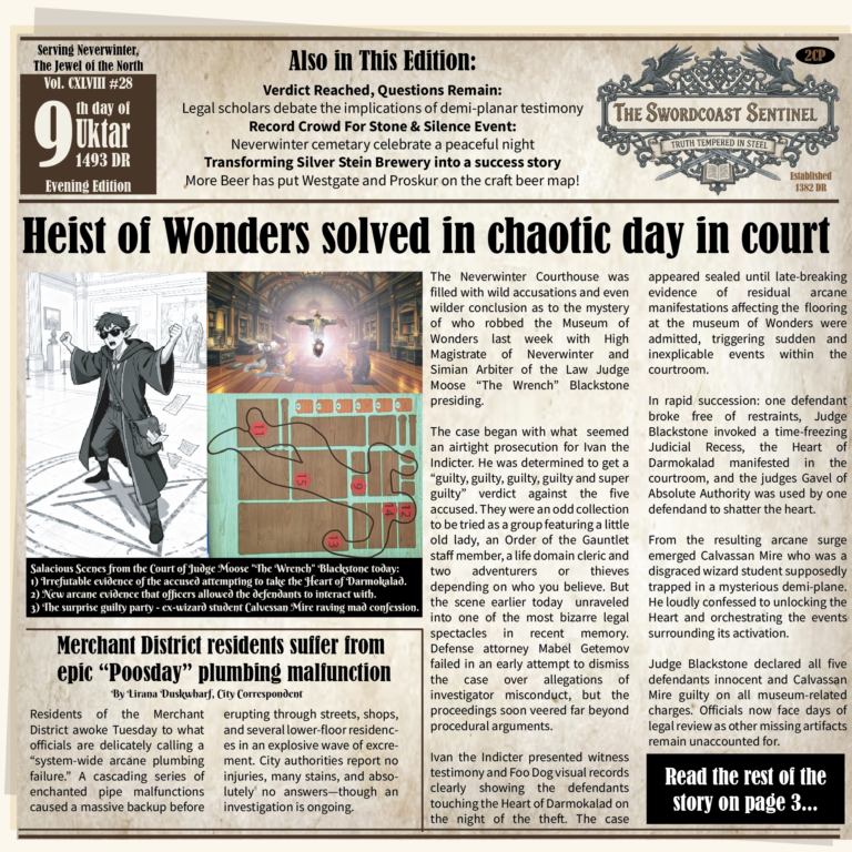 Swordcoast Sentinel – Courtroom Chaos